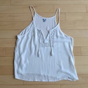Aerie Tank Top Shirt White Airy Size XL
